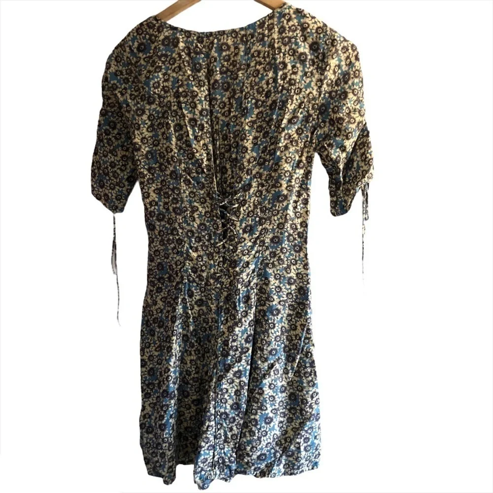 Free People floral lace up dress